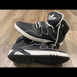 Adidas black high top size 12M